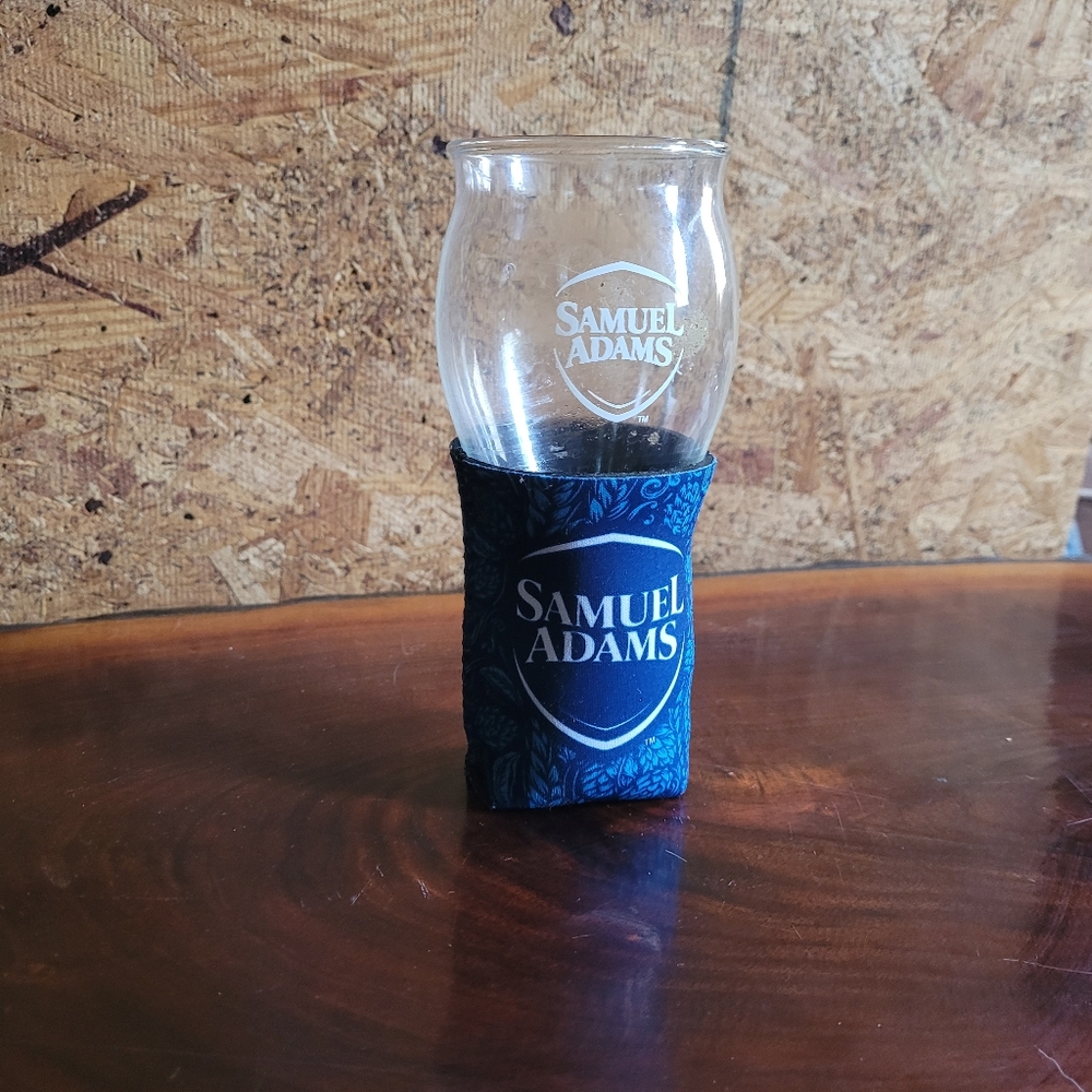 🍺New Samuel Adam's Pint Glass & Washable Cozy